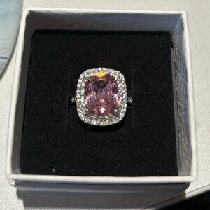 Beautiful Pink CZ Ring - Size 7 - New with Box
